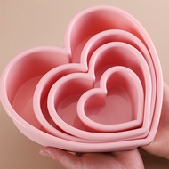 cookie cutter mooncake mold 8 inch 6 inch 3 inch love mousse chocolate fruit cake food grade silicon