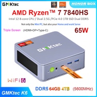 GMKtec K6 AMD R7 7840HS Mini PC DDR5 5600MHz PCIE 4.0 NVME SSD 2.5G LAN Desktop Computer WiFi6 BT5.2