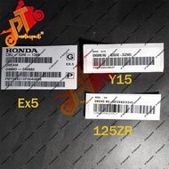 Ex5 125ZR Y15 Sticker Label Motor Baru Serial No Restore Sticker Engine Sticker