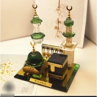 Islamic Muslim Crystal Masjid Al-NabawiMuhammad Madina Mosque Model Crafts Hiasan kristal  Masjid Al