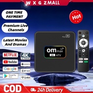 OM MAX Box 4K streaming device,pre installed applications and channels Convert Old TV to Smart TV Ea