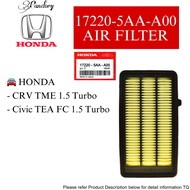 【💯ORIGINAL】17220-5AA-A00 HONDA AIR FILTER CRV TME 1.5 TURBO/ CIVIC TEA FC 1.5 TURBO HONDA ENGINE FIL