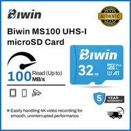 Biwin MS100 256GB Micro SDXC Card UHS-I A1 V30 U3 Class 10 MicroSD Memory Card Up to 100MB/s for Sma