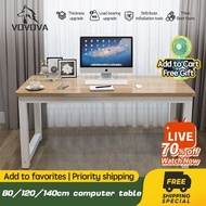 VOVOVA Computer Table 80/120/140CM Gaming Table Office Table Study Table Dining Table Wood Table