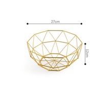 LARGE TRIANGLE GEOMETRY METAL BASKET 27X12 CM (metal)