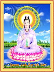 Tranh đính đá QUAN THẾ ÂM BỒ TÁT VS138 kích thước 66X50CM