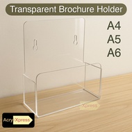 UMAKE Acrylic Ad Brochure Holder Rack Card Display A4 A5 A6 Plastic Wall Mount Flyer Magazine