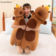 [DreamNest] 53/70cm New Long Strip Capibala Plush Plush Creative Large Capybara Sleeping Doll Birthd