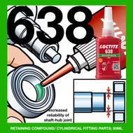 50ML Loctite 638 RETAINING COMPOUND SEALANT BEARING SHAFT SLINGSHOT PULLEY GEAR RIM MOTOR AUTOMOTIVE
