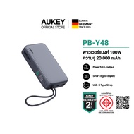 AUKEY PB-Y48 พาวเวอร์แบงค์ชาร์จเร็ว Spark Sling ความจุ 20000mAh รองรับชาร์จเร็ว PD 30W มีสายในตัว