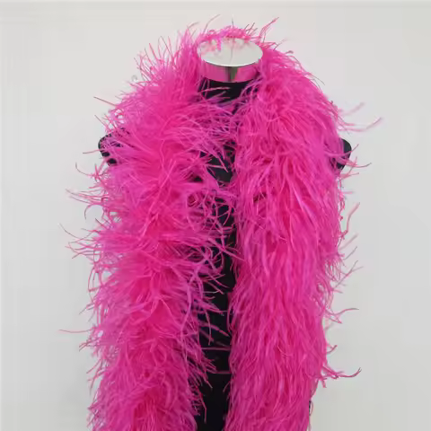 YY-tesco 2 Meters fluffy ostrich feather boa skirt Costumes/Trim for Party/Shawl/Craft rose feather 