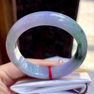 冰種 天然翡翠 緬甸 A玉 玉鐲 • 糯冰種紫青翡翠福鐲