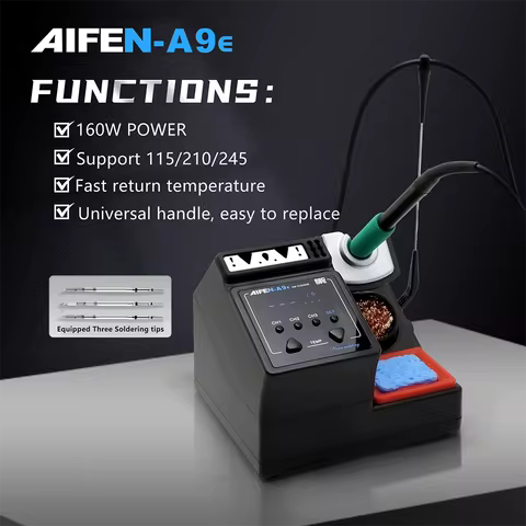 AIFEN A9E 160W Power Repaid Heating Soldering Iron Staion C210 C245 Solder Iron Handle Electronic We