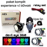 AES TURBO SE EXPERIENCE V1 PLUS BILED PACKAGE 1 COLOR AND 3 COLORS ALL WEATHER 60 WATT COMPLETE lamp