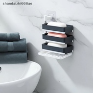 shandaizhi666ae Rotating Soap Holder Thiened Wall Mounted Drain Soap Ra for Household Bathroom Showe