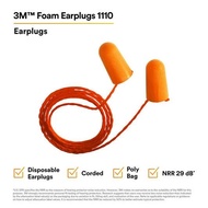 - 3m 1110 Foam Earplug Corded Disposable Ear Plug - Ear Protector - Ear Safety ORIGINAL
