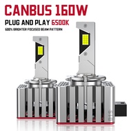 2pcs D1S D3S LED Headlight HID Bulbs D2S D2R D4S D4R D5S AutoTurbo Llights 160W CSP Chip 6000K White