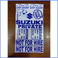 ❐ ❥ ☎ multicab accessories Suzuki Multicab Sticker Decals Set Capacity, Not for Hire, Private, 4X4