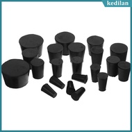 ☕ 21Pc Black Rubber Stoppers for Air Compressor Test Tube and Flask Sealing