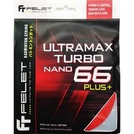[100% ORIGINAL] FELET Ultramax Turbo Nano 66 Plus Badminton String High repulsion Power Attack Tali 