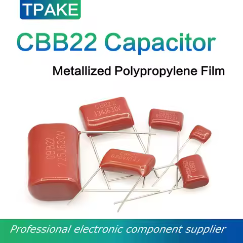 CBB22 Capacitor 224J400V 220nF P=10mm 630V 400V 100V 63V 103J 104J 105J 223J 224J 225J 334J 335J 473