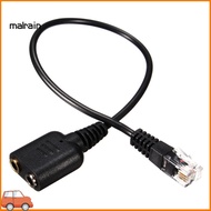 [Ma] 35mm to RJ9 Jack Adapter PC Headset Audio Cable Converter Telephone Using