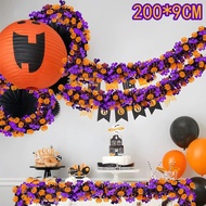 Halloween Home Decoration Colorful Strips Halloween Party Streamers Pumpkin Decor