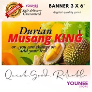 banner durian 3 x 6 kaki, spanduk durian