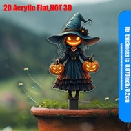 1pc Halloween Pumpkin Witch Garden Stake, 12 Inches/5.91 Inches, Suitable For Yard, Lawn And Holiday