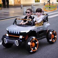【優選】新款兒童電動車四輪汽車帶遙控越野車寶寶玩具車可坐大人雙人童車