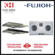 FUJIOH FR-MS1990 R/V 900MM SUPER SLIMHOOD + FH-GS6530 SVSS STAINLESS STEEL GAS HOB BUNDLE