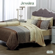 Jessica Cotton Silk Shine C1060 ชุดเครื่องนอน ผ้าปูที่นอน ผ้าห่มนวม เจสสิก้า พิมพ์ลายได้อย่างสวยงาม