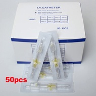 50pcs Sterile IV Cannula With Heparin Cap Disposable Butterfly IV Cannula Intravenous Injection Cath