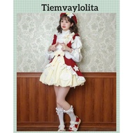 Flannel lolita shirt with lolita skirt for winter wear (Actual photos included)