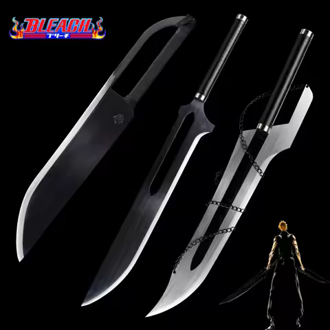 Bleach Sword Anime Kurosaki Ichigo's Set Swords Cosplay Movie Props For Collection Display Non Sharp
