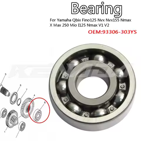 Rear Axle Drive Wheel Shaft Rim Tyre Gearbox Bearing For Yamaha Qbix Fino125 Nvx Nvx155 Nmax X Max 2