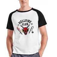 Áo Thun Nam Tay Dài Cotton HellFire Club Stranger Things in Họa Tiết Mùa Hè Thường Ngày Thoải Mái Th