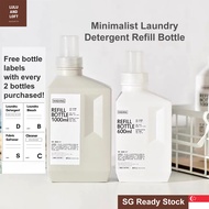 Minimalist Empty Laundry Detergent Liquid Refill Bottle with measuring cap Detergent Reusable Laundry Bottle Dispenser