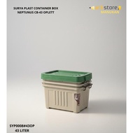 Surya Plast Container Box Neptunus CB-43 Oplett – 43 Liter Storage Box Strong & Closed Tight