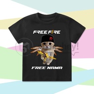 CHILDREN'S CLOTHES CHILDREN'S T-SHIRTS CHARACTER PP CAT FREE FIRE SG 2 MILLION CHILDREN'S T-SHIRTS F