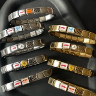 Premium F1-inspired Italian Charm Set Bracelet