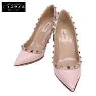 Valentino Garavani 漆皮鉚釘高跟鞋，36 1/2 號（二手）