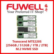 Transcend MTE220S [256GB / 512GB / 1TB / 2TB] M.2 NVME SSD