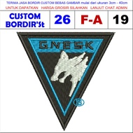F-A19 GNESK BREAKOUT LOGO EMBROIDERY PATCH WOLF ARENA AREA TRIANGLE - CUSTOM EMBROIDERY S'T TESTIMON