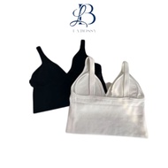La Bossy Fashion Tanktop Sport Bra Wireless Gym Push Up Sports Bra Elastic MaterialWanita BR856