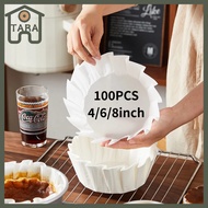 100Pcs Basque Baking Paper 4/6/8 Inch Cheesecake Oil Paper Nonstick Baking Pan Paper Cupcake Liner