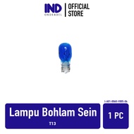 Lampu Bohlam Sein-Sen Motor-Mobil T13-T 13 12V 10 Watt Putih/Merah/Ungu/Hijau Grand/Supra/Karisma/Revo/Blade/Beat/Vario/Scoopy/Prima/Legenda/Star/Spacy/Mio/Jupiter/Vega/RX King/Tiger