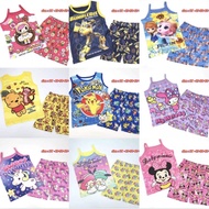 Local Seller Cuddle Me 3 to 8 year old kids pyjamas set kids outing set Minnie Mouse frozen Spider-Man bumblebee pooh