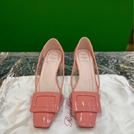 Roger Vivier 華倫天奴 溫柔仙女粉 女鞋，36.5 碼 附件：塵袋