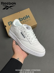 รีบอค reebok workout plus rc1.0 men's leather casual sneakers รองเท้าวิ่ง รองเท้ากีฬา รองเท้าเทรนนิ่ง รองเท้าสเก็ตบอร์ด รองเท้าผ้าใบสีขาว